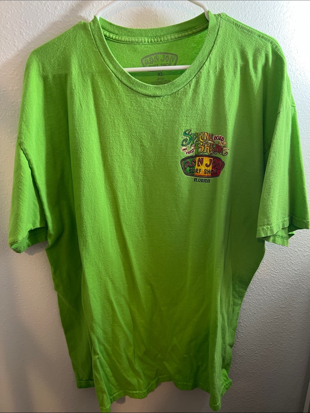 Ron Jon Neon Green Short Sleeve Graphic Tee